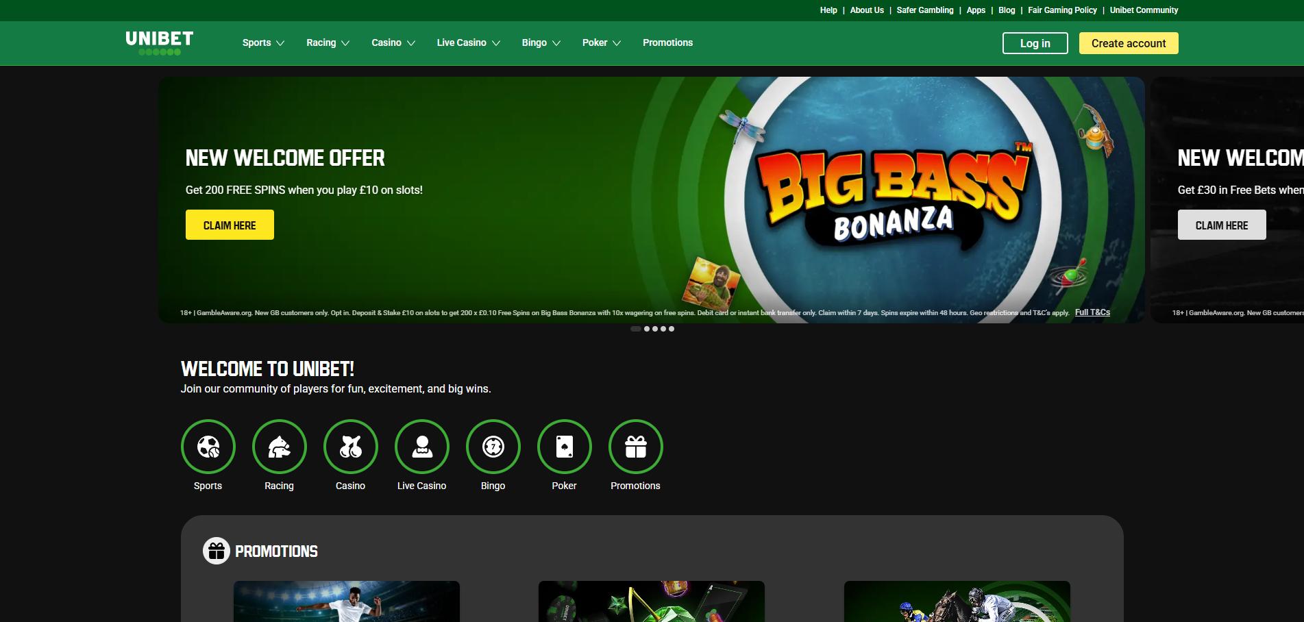 Unibet screenshot 1