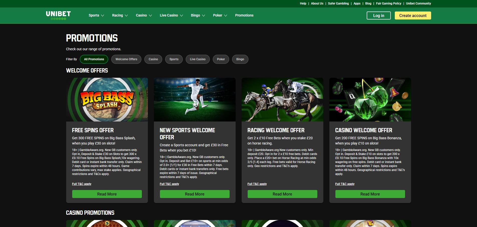 Unibet screenshot 3