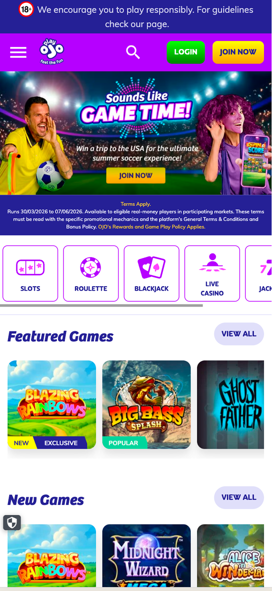 PlayOJO Casino