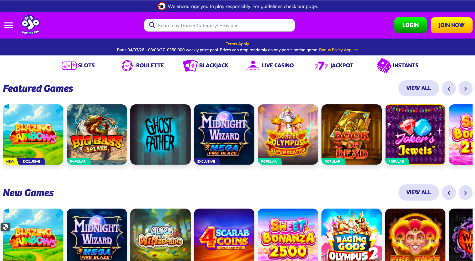 PlayOJO Casino
