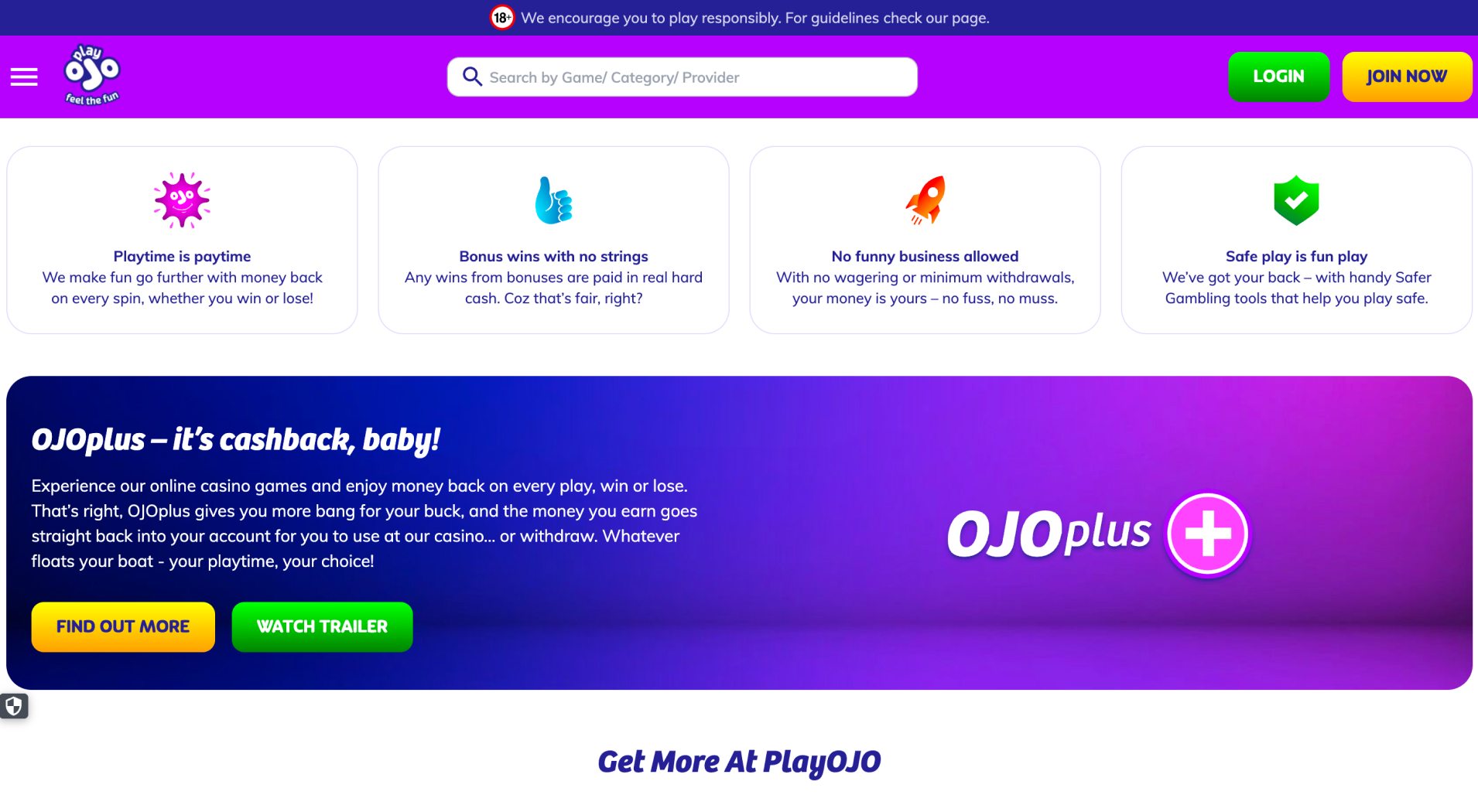 PlayOJO Casino
