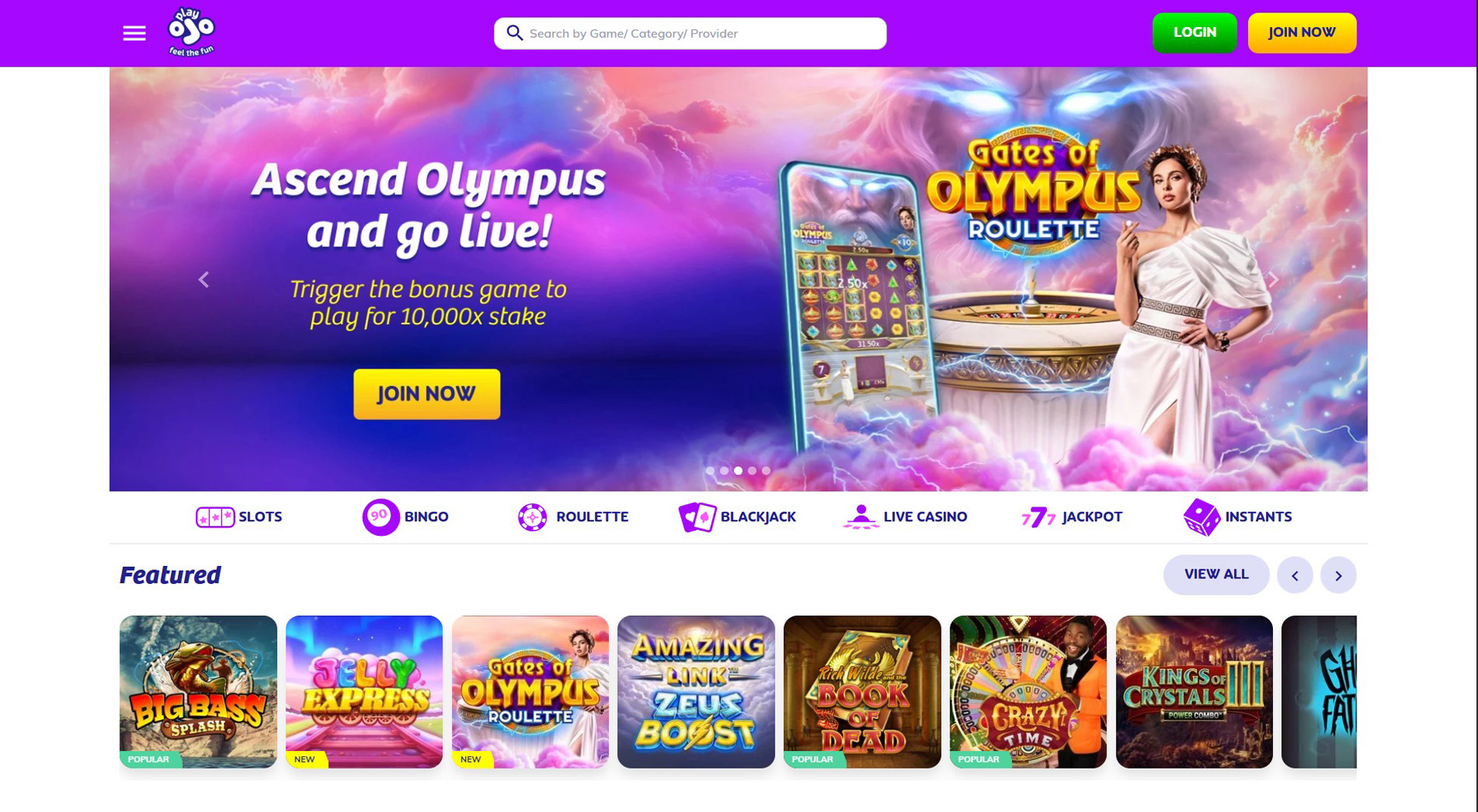 10. PlayOJO Casino- Pålidelig Online Casino Pick